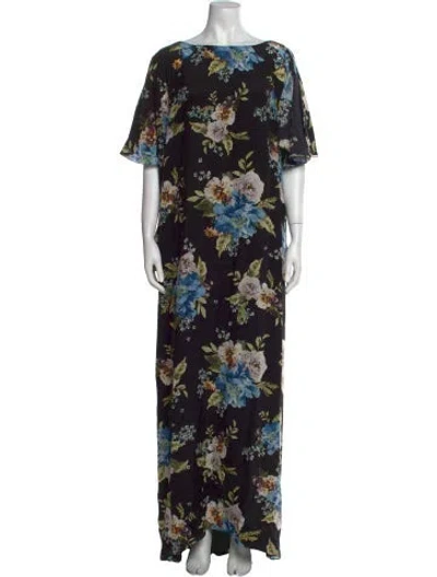 Pre-owned Erdem Silk Long Dress In Multi