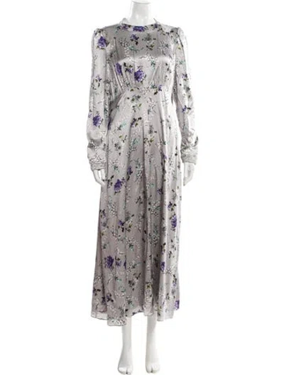 Pre-owned Erdem Silk Long Dress In Multi