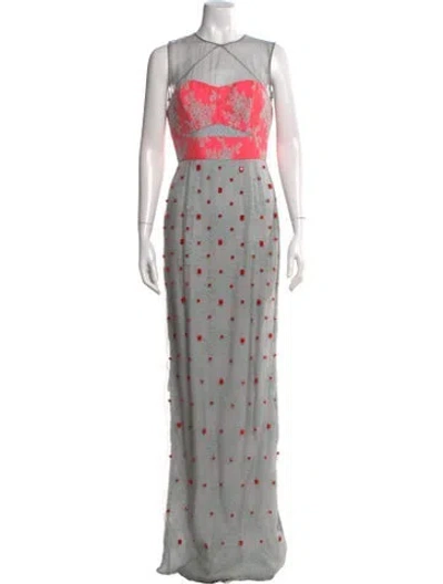 Pre-owned Erdem Silk Long Dress W/ Tags In Pink