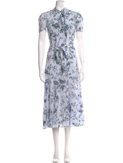 Pre-owned Erdem Silk Long Dress W/ Tags In White
