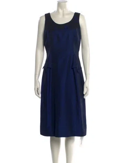 Pre-owned Erdem Silk Midi Length Dress In Blue