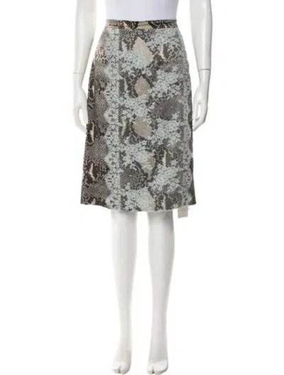 Pre-owned Erdem Silk Midi Length Skirt In Brown