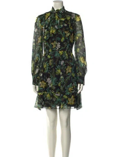 Pre-owned Erdem Silk Mini Dress In Black