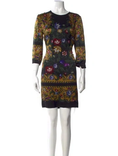 Pre-owned Erdem Silk Mini Dress In Black