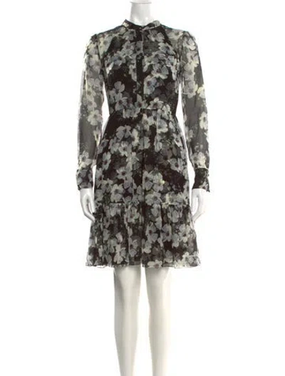 Pre-owned Erdem Silk Mini Dress In Black