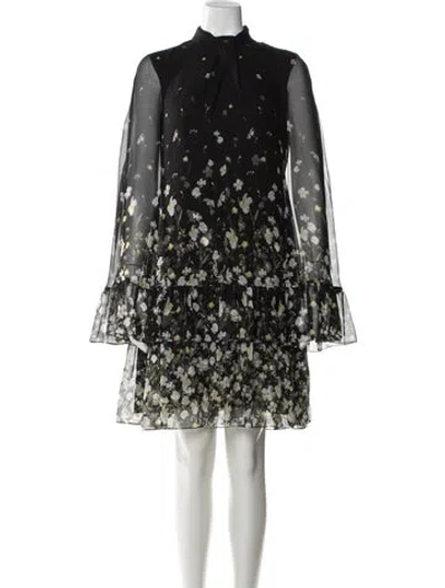 Pre-owned Erdem Silk Mini Dress In Black