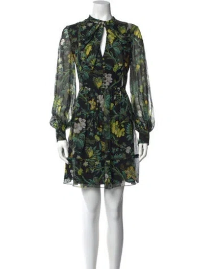Pre-owned Erdem Silk Mini Dress In Black