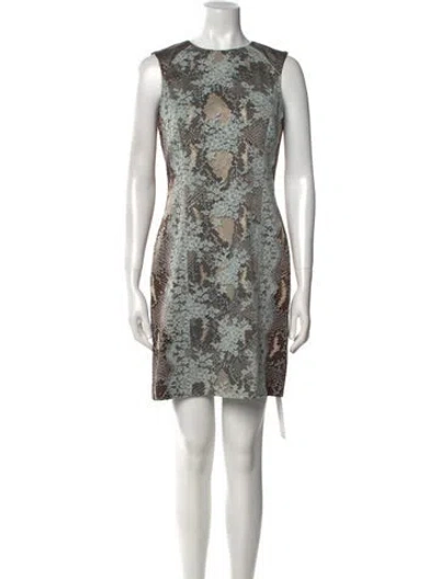 Pre-owned Erdem Silk Mini Dress In Blue