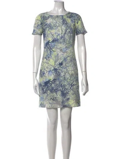 Pre-owned Erdem Silk Mini Dress In Blue