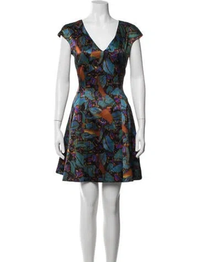 Pre-owned Erdem Silk Mini Dress In Blue