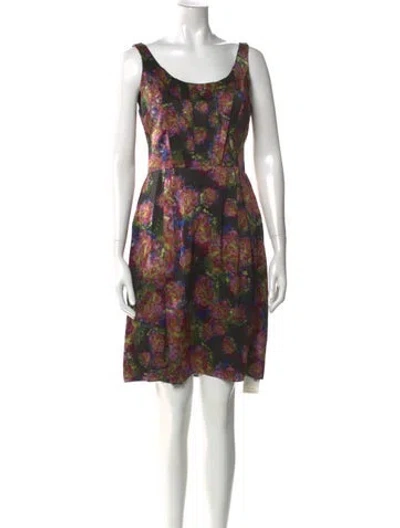 Pre-owned Erdem Silk Mini Dress In Brown