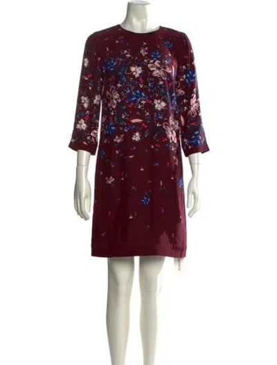 Pre-owned Erdem Silk Mini Dress In Multi