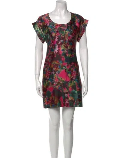 Pre-owned Erdem Silk Mini Dress In Multi