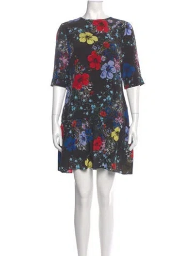 Pre-owned Erdem Silk Mini Dress In Multi
