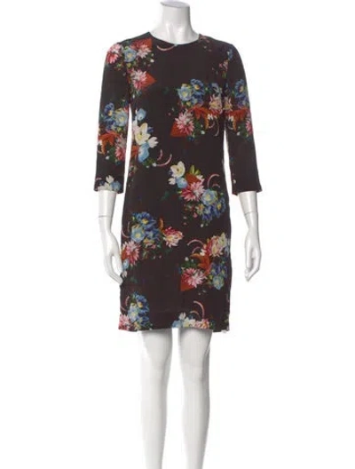 Pre-owned Erdem Silk Mini Dress In Multi