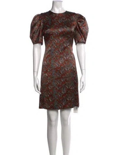 Pre-owned Erdem Silk Mini Dress In Multi