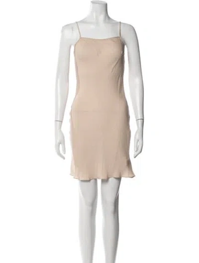 Pre-owned Erdem Silk Mini Dress In Neutrals