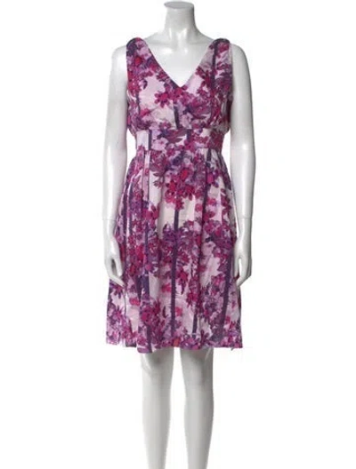 Pre-owned Erdem Silk Mini Dress In Pink