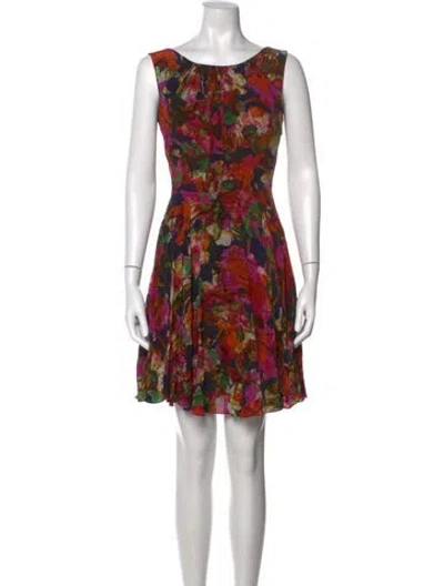 Pre-owned Erdem Silk Mini Dress In Pink