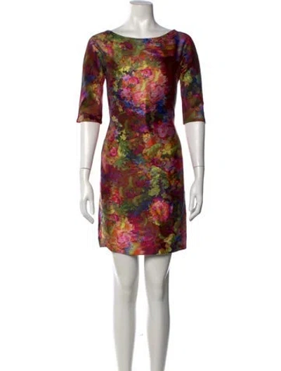 Pre-owned Erdem Silk Mini Dress In Pink