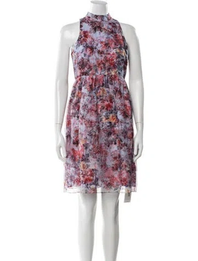 Pre-owned Erdem Silk Mini Dress In Purple