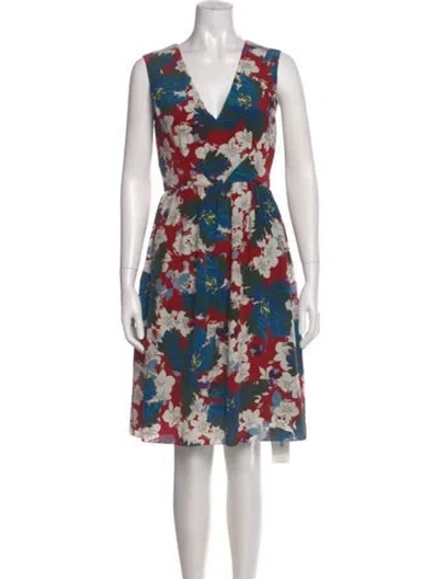 Pre-owned Erdem Silk Mini Dress In Red