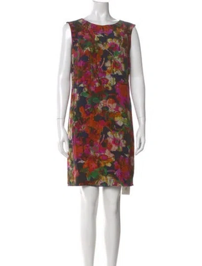 Pre-owned Erdem Silk Mini Dress In Red