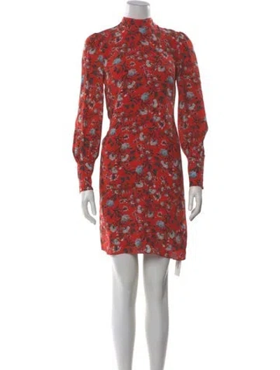 Pre-owned Erdem Silk Mini Dress In Red