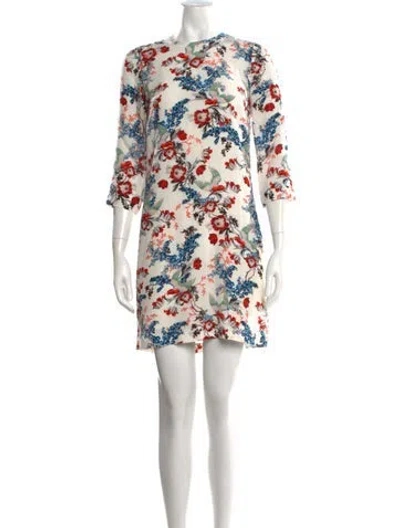 Pre-owned Erdem Silk Mini Dress In White