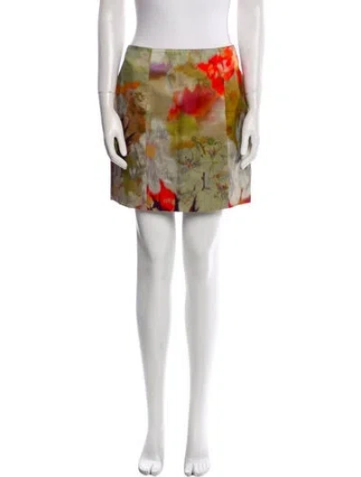Pre-owned Erdem Silk Mini Skirt In White