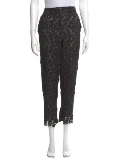 Pre-owned Erdem Silk Skinny Leg Pants In Blue