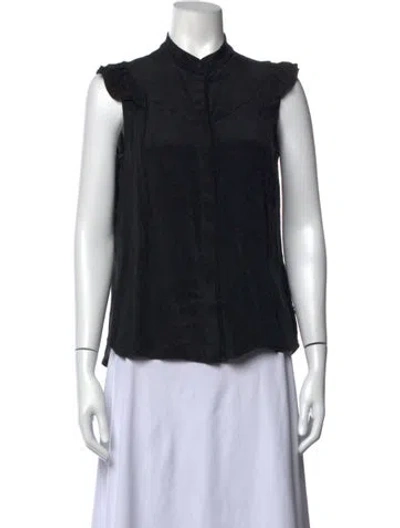 Pre-owned Erdem Silk Sleeveless Blouse In Black