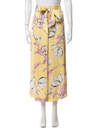 Pre-owned Erdem Silk Wide Leg Pants In Blue
