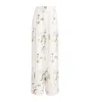 ERDEM SILK WIDE-LEG TROUSERS