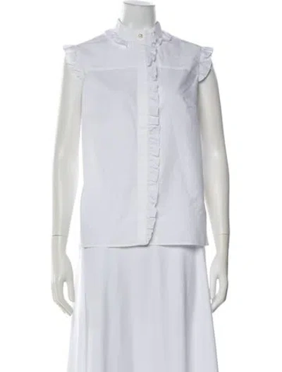Pre-owned Erdem Sleeveless Blouse In White