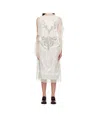 Erdem Off-white Asymmetric Cocktail Midi Dress In White