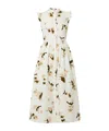 Erdem Floral Print Flared Midi Dress In White