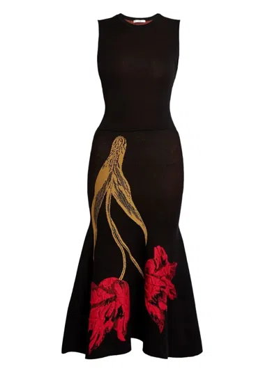 Erdem Sleeveless Knitted Midi Dress In Black