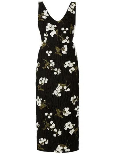 Erdem Sleeveless Midi Dress In Multi