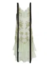 Erdem Slip Cocktail Midi Dress In Green