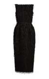 Erdem Spike-sequined Pencil Midi Dress In Black