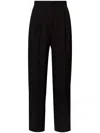 Erdem Pleated Wide-leg Trousers In Black