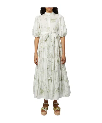 Erdem Strap-up Dress In White