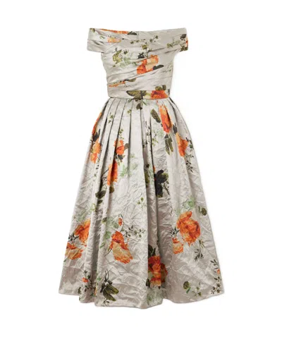 Erdem Strapless Dress In Gray