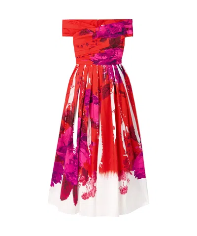 Erdem Strapless Dress In Red