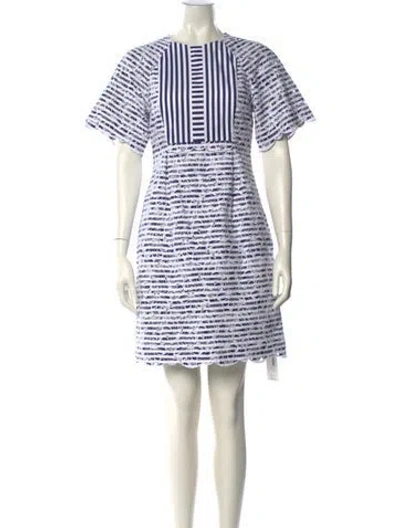 Pre-owned Erdem Striped Mini Dress In Multicolor