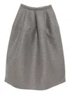 Erdem Striped Skirt In Gray