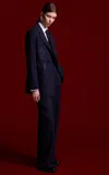 Erdem Suiting Straight-leg Pants In Navy
