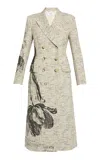 Erdem Tailored Cotton-blend Coat In Gray
