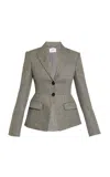 Erdem Tailored Wool-blend Blazer In Grey